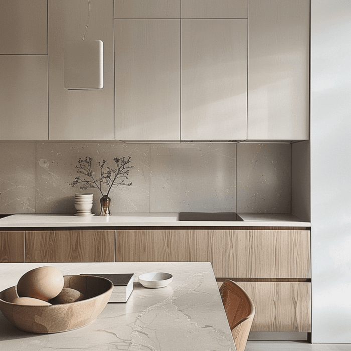 Desain dapur minimalis industrial dengan open shelf